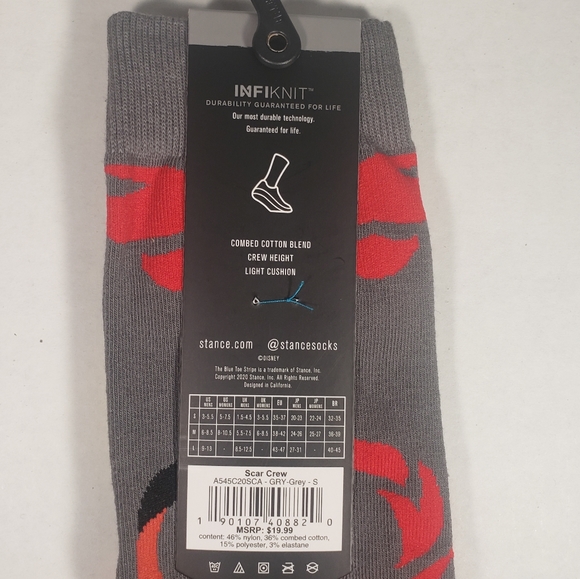 NWT Men's Disney Villains Scar Stance Crew Socks - Picture 5 of 10